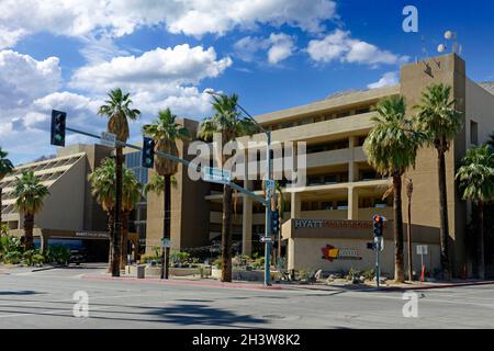 L'hôtel Hyatt sur N Palm Canyon Drive à Palm Springs CA Banque D'Images