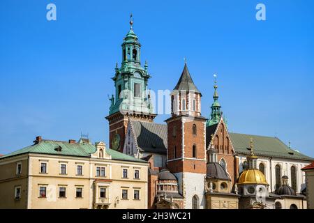 Cracovie, Pologne.26 août 2019.Le château royal de Wawel et la cathédrale de Wawel le jour d'été ensoleillé. Banque D'Images