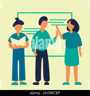 Présentation commerciale des performances financières à l'équipe - Vector Banque D'Images