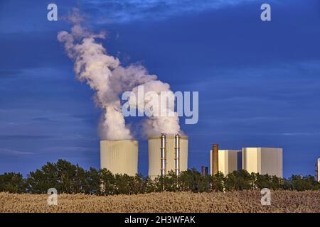 Centrale électrique de Lippendorf appartenant à LEAG et EnBW. Banque D'Images