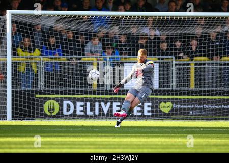 Envirovent Stadium, Harrogate, Angleterre - 30 octobre 2021 Mark Oxley gardien de but de Harrogate - pendant le jeu Harrogate v Bristol Rovers, EFL League 2, 2021/22, au stade Envirovent, Harrogate, Angleterre - 30 octobre 2021 crédit: Arthur Haigh/WhiteRosePhotos/Alay Live News Banque D'Images