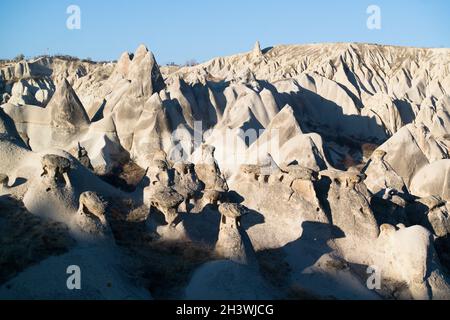 Randonnée dans les collines de Cappadoce Banque D'Images