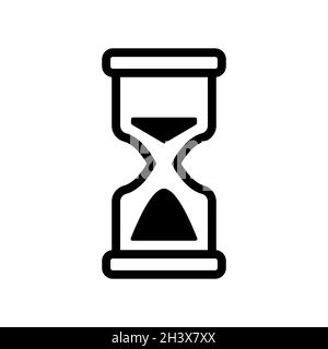 Icône de chronomètre de sable HourGlass.Chargement du symbole Web du pointeur ou de l'interface utilisateur de l'application.Illustration vectorielle isolée sur fond blanc. Illustration de Vecteur