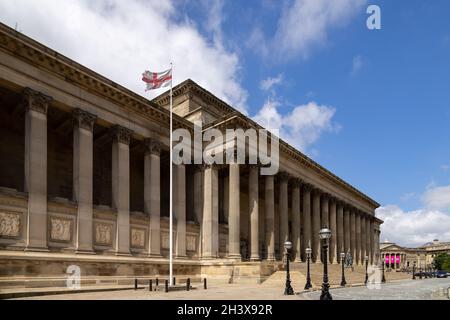 LIVERPOOL, Royaume-Uni - JUILLET 14 : vue du St Georges Hall à Liverpool, Angleterre, Royaume-Uni, le 14 juillet 2021 Banque D'Images