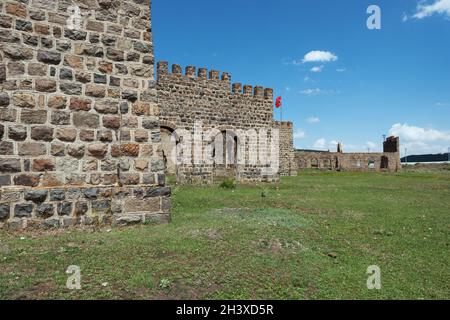 Anciens entrepôts militaires dans la ville de Sarikamis, province de Kars, Turquie Banque D'Images