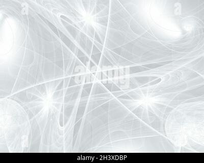 Fond ou texture fractale blanc - illustration générée par ordinateur Banque D'Images