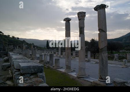 Les ruines romaines d'Efes, Turquie Banque D'Images