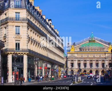 France, Paris, Opéra Garnier, Avenue de l'Opéra, Banque D'Images