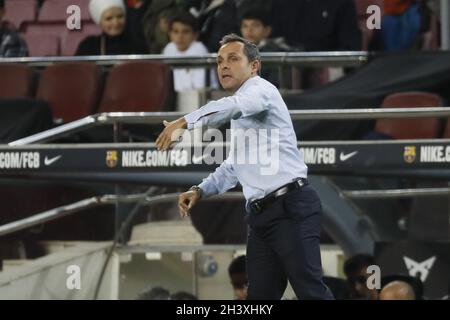 Barcelone, Espagne.30 octobre 2021.Barcelone, Espagne, 30 octobre 2021: Sergi Barjuan (entraîneur FC Barcelone) pendant, LaLiga Santander match entre Barcelone et Alaves au stade Camp Nou à Barcelone, Espagne.Rama Huerta/SPP crédit: SPP Sport presse photo./Alamy Live News Banque D'Images