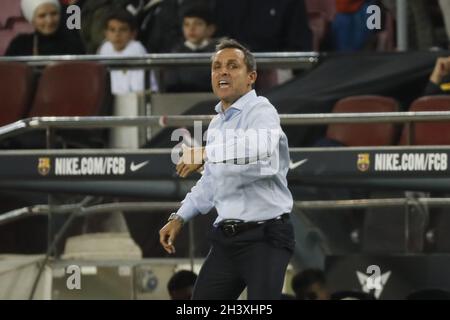 Barcelone, Espagne.30 octobre 2021.Barcelone, Espagne, 30 octobre 2021: Sergi Barjuan (entraîneur FC Barcelone) pendant, LaLiga Santander match entre Barcelone et Alaves au stade Camp Nou à Barcelone, Espagne.Rama Huerta/SPP crédit: SPP Sport presse photo./Alamy Live News Banque D'Images