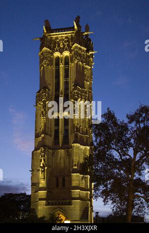 France, Paris, Tour Saint-Jacques, Banque D'Images