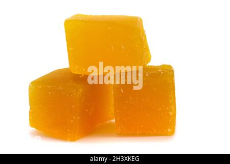 Cubes Rahat lukum isolés sur fond blanc Banque D'Images