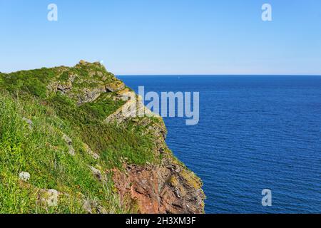 04 juin 2021.Brixham, Royaume-Uni. Cliff in Berry Head à English Riviera Devon, Royaume-Uni. Banque D'Images