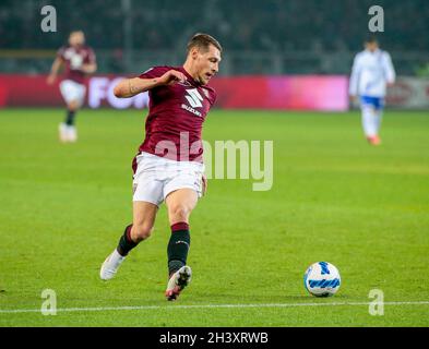 Andrea Belotti (Torino FC) pendant le championnat italien Serie Un match de football entre Torino FC et UC Sampdoria le 30 octobre 2021 au stade Olimpico Grande Torino à Turin, Italie - photo Nderim Kacili / DPPI Banque D'Images