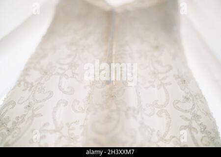 Gros plan de la texture du motif de la demoiselle d'honneur avec une faible profondeur de champ. Banque D'Images