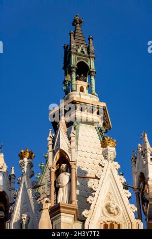 Detail, The Brunswick Monument, mausolée de style gothique de Charles II, Duc de Brunswick, jardin des Alpes, Genève, Suisse Banque D'Images