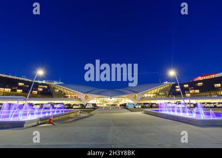 TWA Hotel terminal aéroport JFK de New York aux États-Unis Banque D'Images