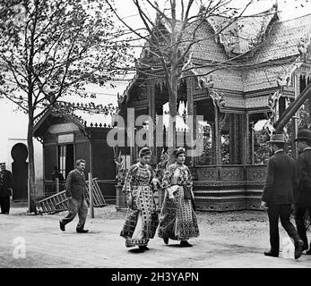 Pavillon siamois, 1889 exposition universelle, Paris, France Banque D'Images