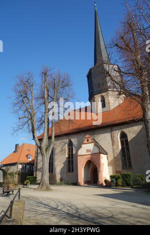 Église de la ville gothique à Schlitz Hessen Banque D'Images