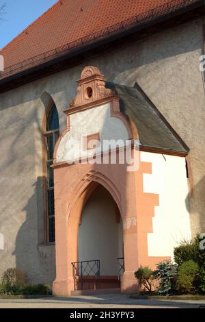 Église de la ville gothique à Schlitz Hessen Banque D'Images