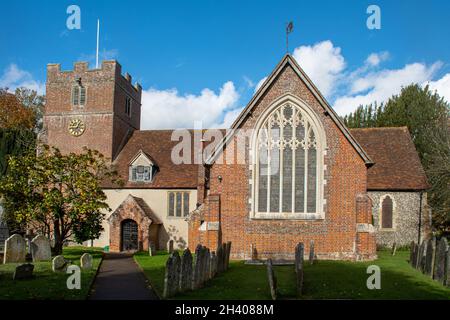 Eglise St James', village de Bramley, Hampshire, Angleterre, Royaume-Uni Banque D'Images