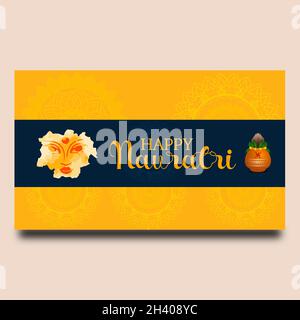 Carte Happy Navratri Illustration de Vecteur