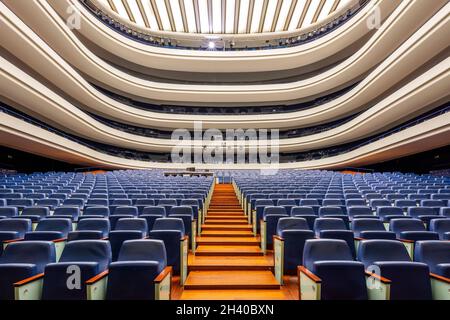 Salle principale (Sala principal), Opéra de Palau des arts Reina Sofia, Cité des Arts et des Sciences (Ciudad de las Artes y las Ciencias) Valence, Valen Banque D'Images