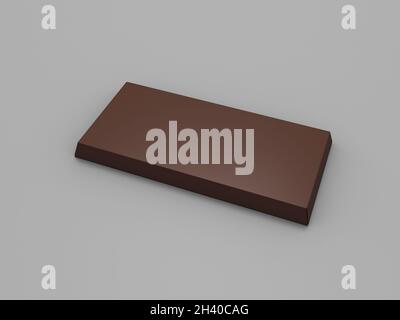 rendu 3d d'un emballage chocolat isolé sur fond gris Banque D'Images