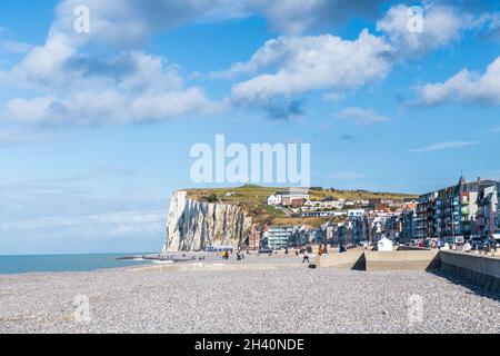 Plage de Mers-les-bains, France, somme, automne Banque D'Images