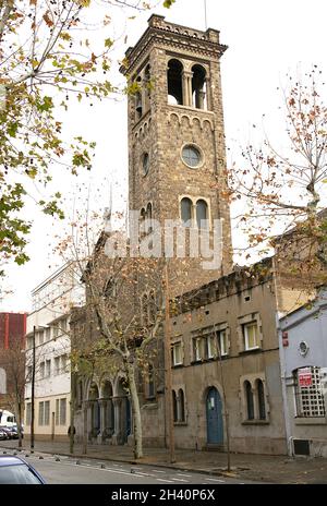 Église paroissiale de San Francisco de Asis à Poble Nou, Barcelone, Catalogne, Espagne, Europe Banque D'Images