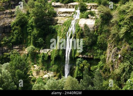 Cascades et cascades à Sant Miquel del Fai à Sant feliu de Codines, Barcelone, Catalunya, Espagne, Europe Banque D'Images