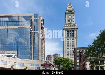 Custom House Tower à Boston Banque D'Images