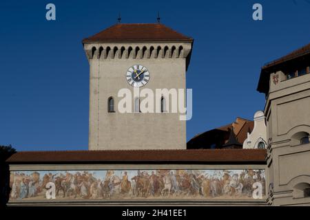 L'Isartor à Munich Banque D'Images