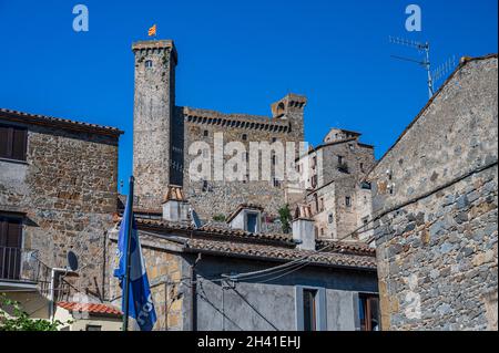 Le château de Bolsena Banque D'Images