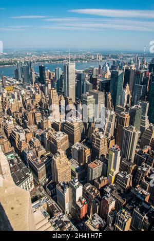 Gratte-ciel de Manhattan de l'Empire State Building, États-Unis Banque D'Images
