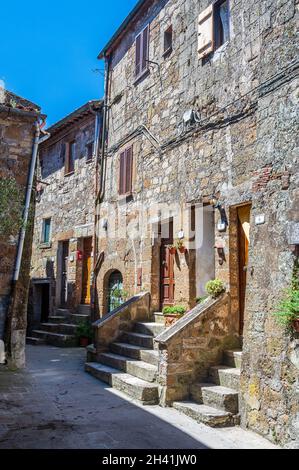 Maisons de la vieille ville de Pitigliano Banque D'Images