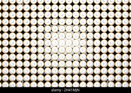 Vue de dessus de l'ensemble de batteries Banque D'Images