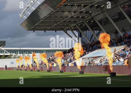 Manchester, Royaume-Uni.31 octobre 2021.Manchester, Angleterre, octobre 31 Voir à l'intérieur du stade pendant le match de la demi-finale de la coupe Vitality Womens FA Cup entre Manchester City et Chelsea à l'Academy Stadium à Manchester, Angleterre Natalie Mincher/SPP crédit: SPP Sport Press photo./Alamy Live News Banque D'Images