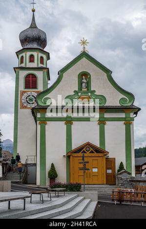 Église de San Cassiano, Val Badia Banque D'Images