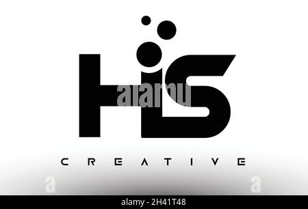 Design élégant du logo lettre HS.Icône de lettre HS avec illustration du vecteur d'aspect créatif Illustration de Vecteur