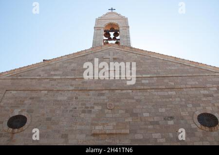 Église orthodoxe grecque de St George, Madaba, Jordanie, Moyen-Orient Banque D'Images