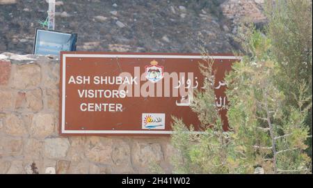 Centre des visiteurs de ash Shubak, Jordanie, Moyen-Orient Banque D'Images