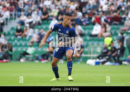 Mariano Diaz du Real Madrid pendant le championnat d'Espagne la Liga football match entre Elche CF et Real Madrid CF le 30 octobre 2021 au stade Martinez Valero à Elche, Alicante, Espagne - photo: IrH/DPPI/LiveMedia Banque D'Images