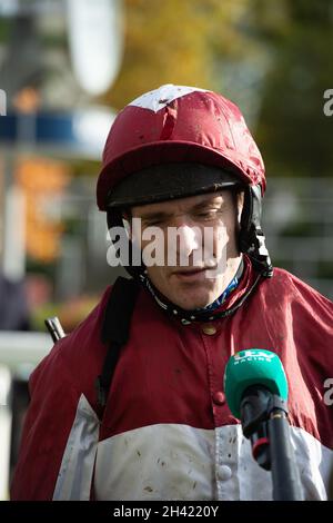 Jockey Tom Scudamore vainqueur de la course de haies de London Handicap (classe 1) (course répertoriée) (course GBB).Propriétaire M. P Hickey.Entraîneur Jonjo O’Neill, Cheltenham.Éleveur A V Bloodstock.Parrainer le Groupe Wasdell.Crédit : Maureen McLean/Alay Banque D'Images