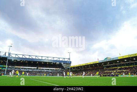 Vue générale de l'action lors du match de la première Ligue à Carrow Road, Norwich.Date de la photo: Dimanche 31 octobre 2021. Banque D'Images