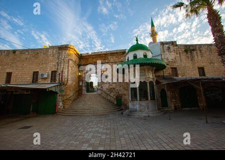 Ville d'Acre Mosquée Al-Jazzar d'Acre Banque D'Images