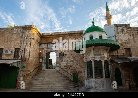 Ville d'Acre Mosquée Al-Jazzar d'Acre Banque D'Images