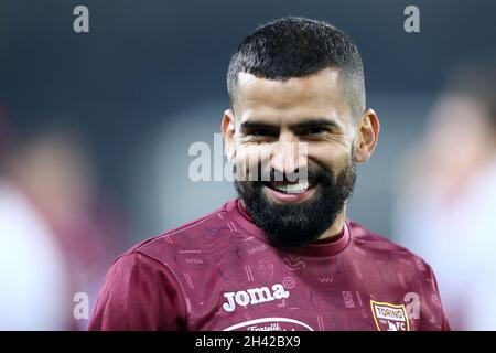 Tomas Rincon de Torino FC pendant l'échauffement avant la série Un match entre Torino FC et UC Sampdoria au Stadio Olimpico le 30 octobre 2021 à Turin, Italie. Banque D'Images