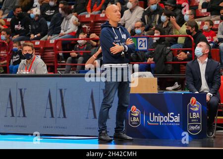 Milan, Italie.31 octobre 2021.Sardara, presidente (Dinamo Sassari) pendant A|X Armani Exchange Milano vs Banco di Sardegna Sassari, Italian Basketball A Serie Championship à Milan, Italie, octobre 31 2021 crédit: Independent photo Agency/Alay Live News Banque D'Images