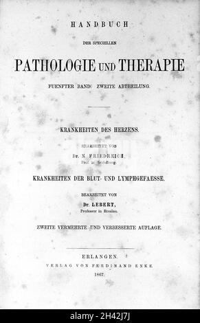 « Handbuch der specellen Pathology und Therapie » Banque D'Images